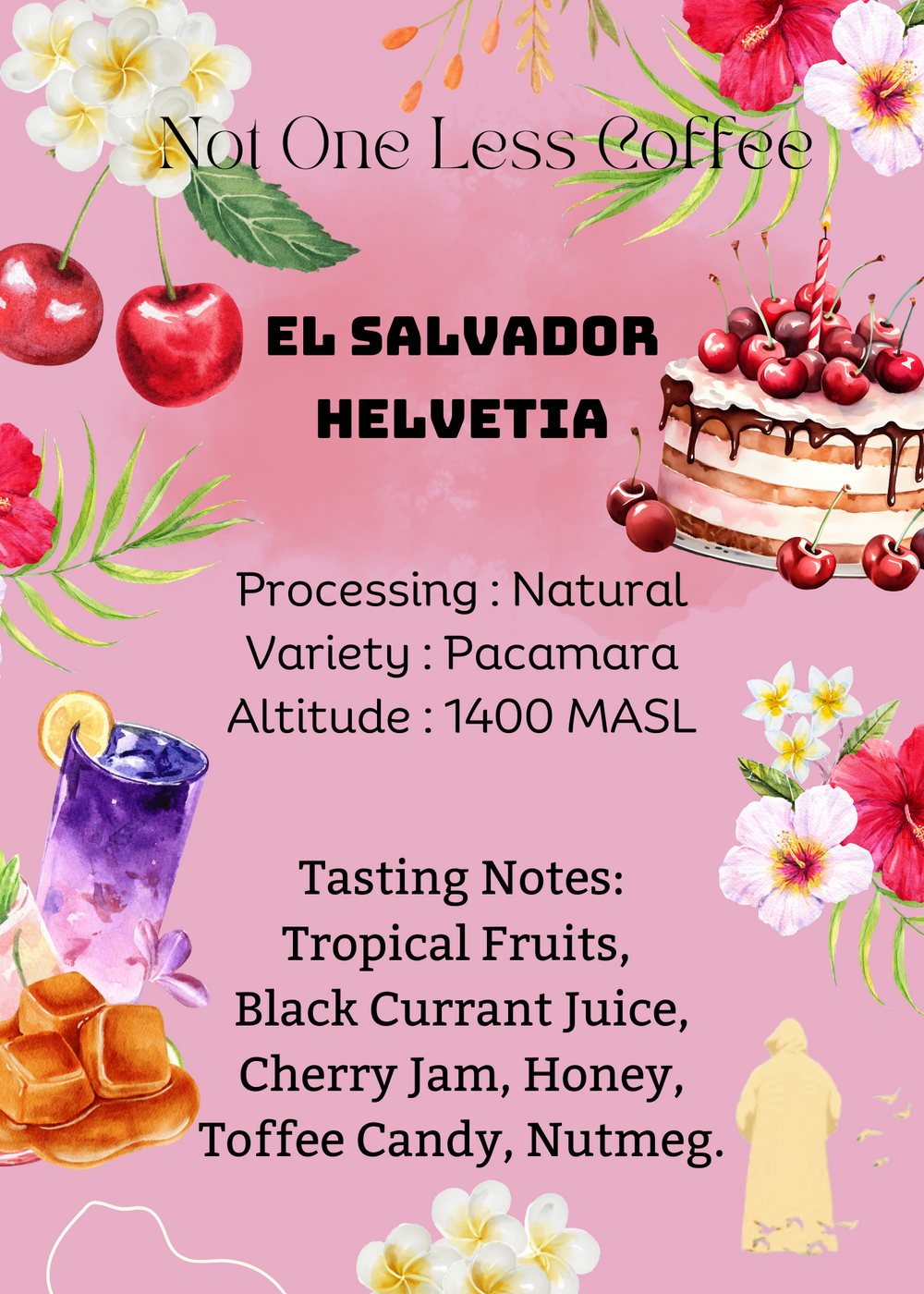 [♥熱帶水果/黑加倫子/拖肥軟糖] El Salvador - Helvetia - Natural - Pacamara