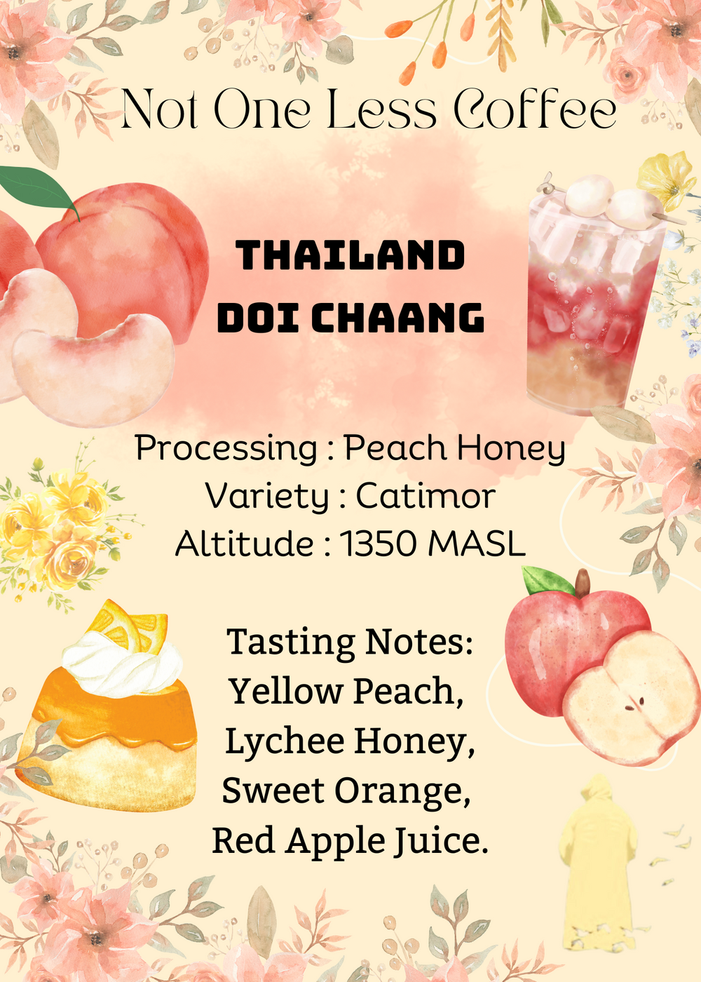 [♥水蜜桃/荔枝/甜橙] Thailand - Doi Chaang -  Peach Honey - Catimor
