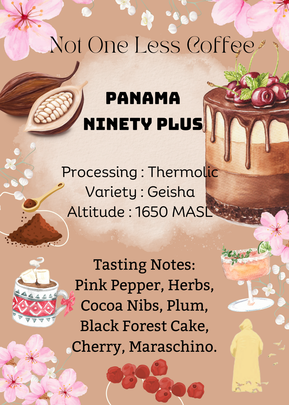 [♥粉紅胡椒/黑森林蛋糕/櫻桃酒] Panama - Ninety Plus - Thermolic - Geisha