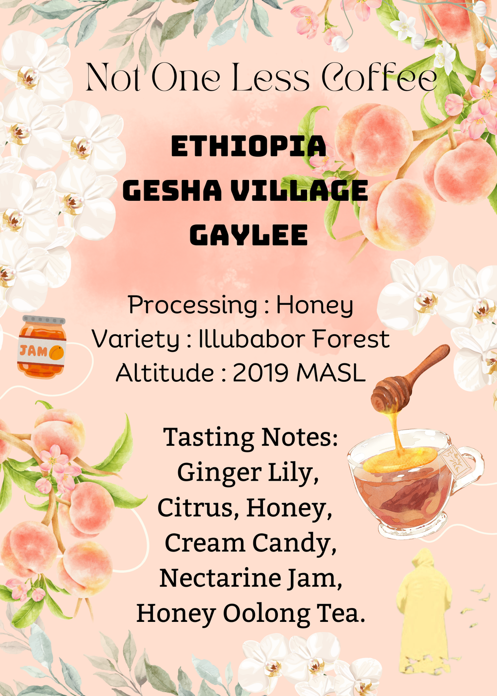 [♥野薑花/蜂蜜軟糖/烏龍茶] Ethiopia - GV Gaylee - Honey - Illubabor Forest