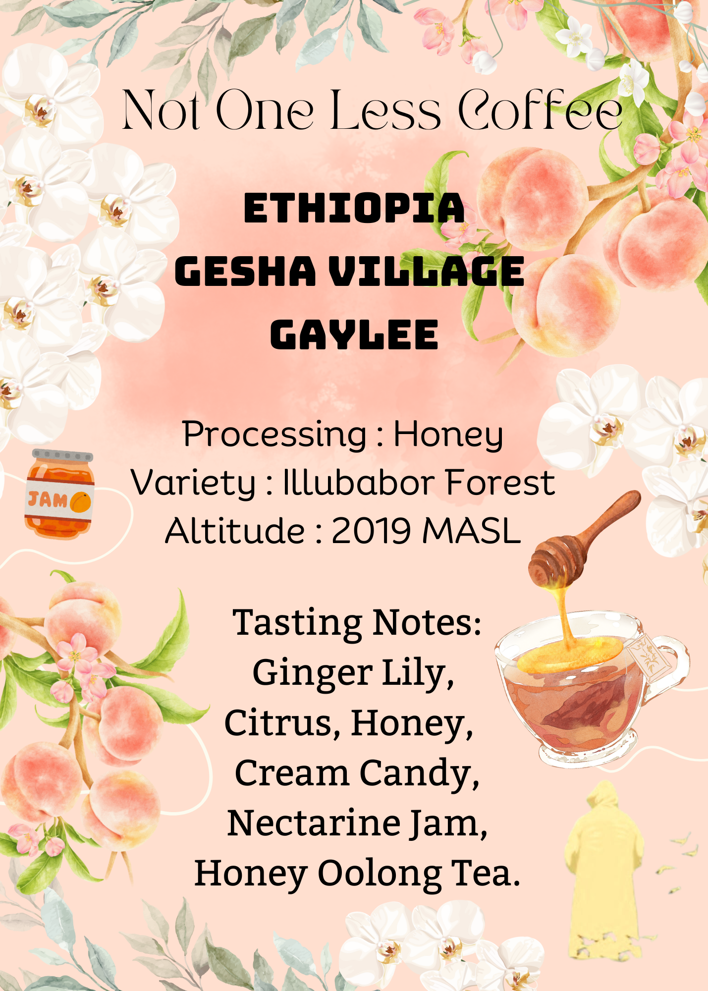 [♥野薑花/蜂蜜軟糖/烏龍茶] Ethiopia - GV Gaylee - Honey - Illubabor Forest