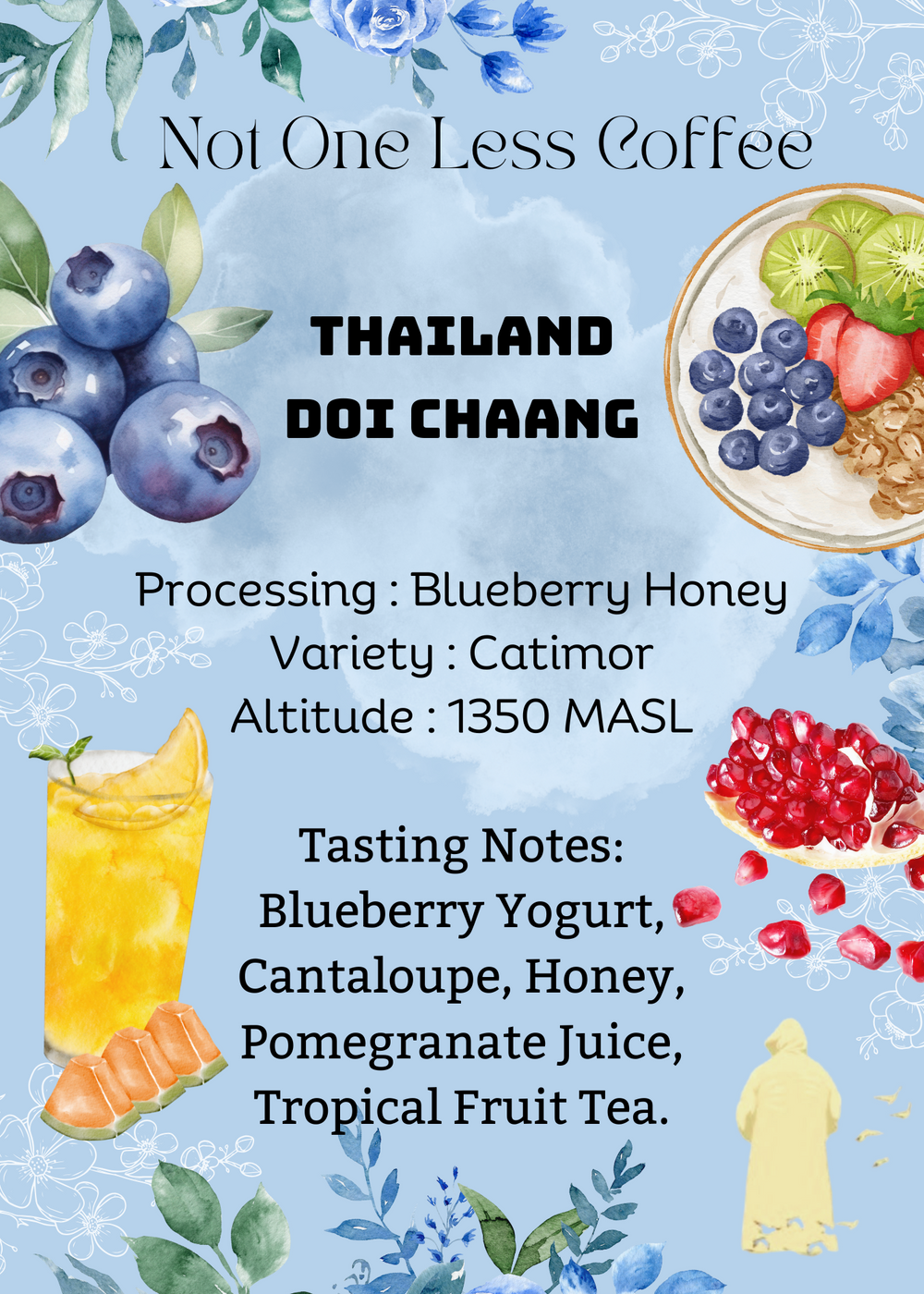 [♥藍莓乳酪/熱帶水果/紅石榴] Thailand - Doi Chaang - Blueberry Honey - Catimor