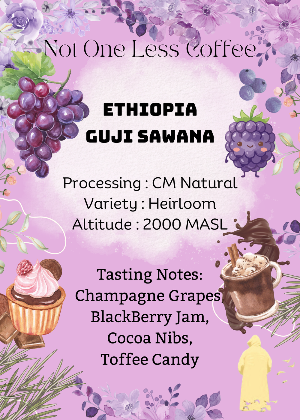 [♥香檳葡萄/黑莓果醬/拖肥糖] Ethiopia - Guji Sawana - CM Natural - Heirloom