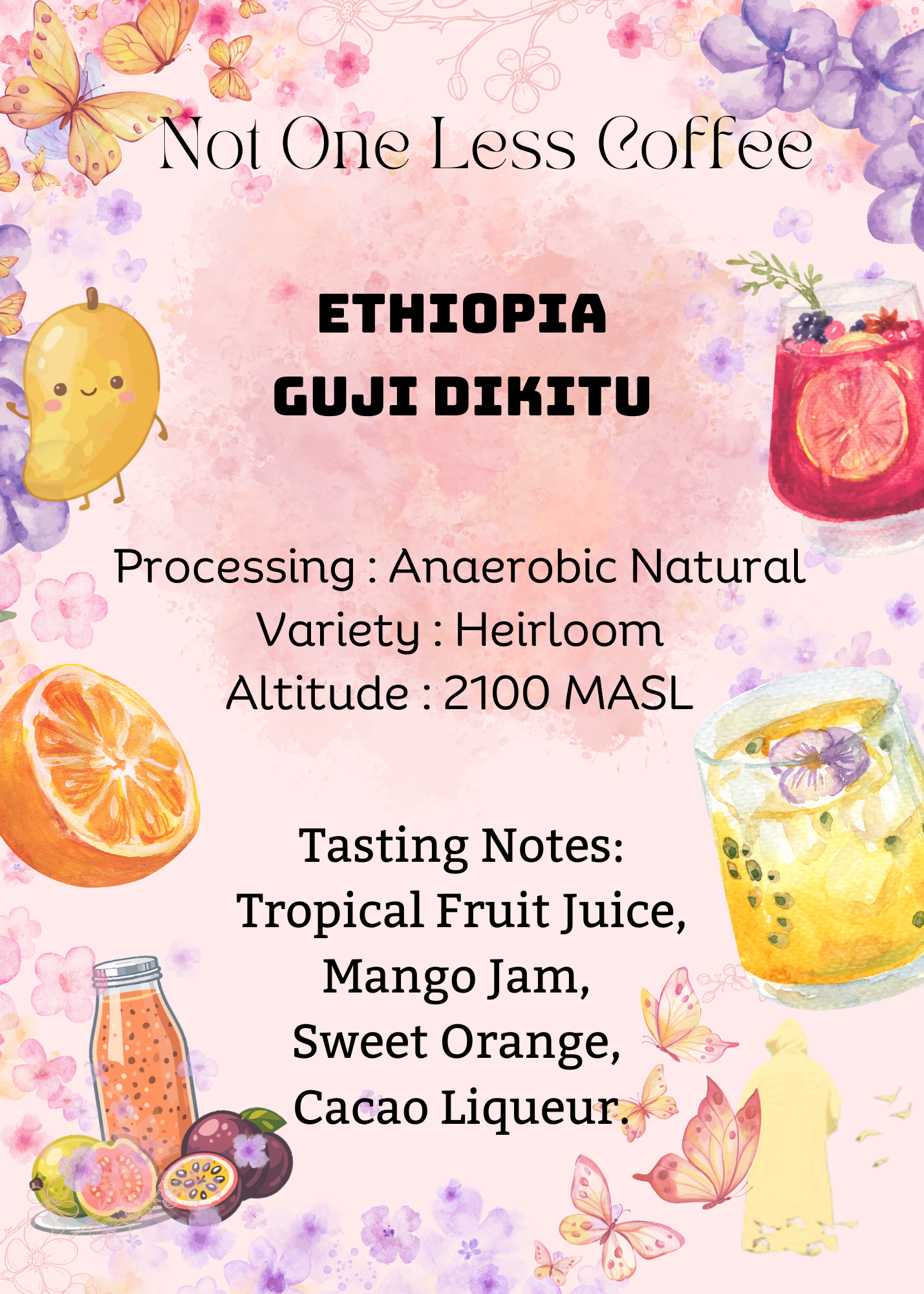[♥熱帶水果/芒果汁/可可酒] Ethiopia - Guji Dikitu - Anaerobic Natural - Heirloom