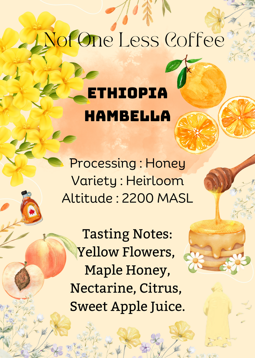 [♥黃花香/楓糖漿/蘋果汁] Ethiopia - Hambella - Honey - Heirloom