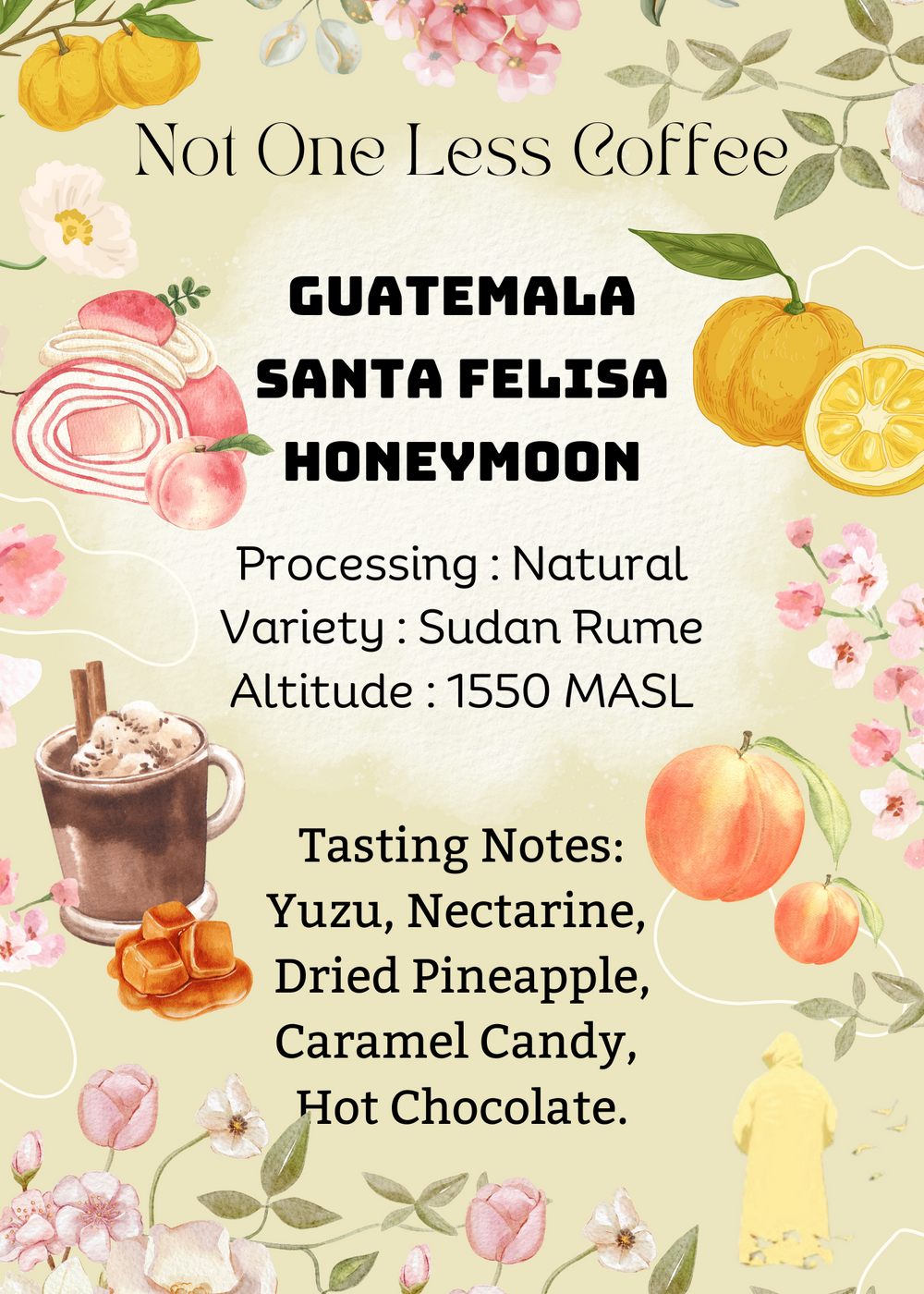 [♥日本柚子/鳳梨乾/熱可可] Guatemate - Santa Felisa Honeymoon - Natural - Sudan Rume